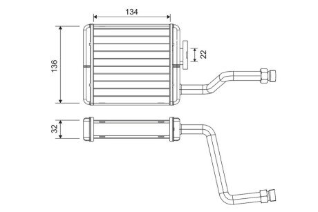 Радіатор обігрівача Valeo 811573
