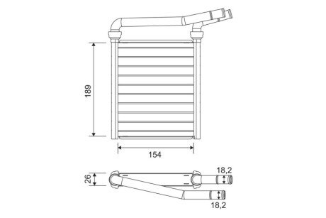 Радіатор пічки Valeo 811626