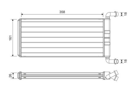 Теплообмінник, система опалення салону Valeo 811643 (фото 1)