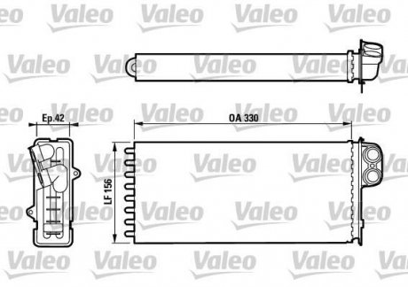 Радіатор Пічки Renault Premium >1996 330*157*42Mm Valeo 812128