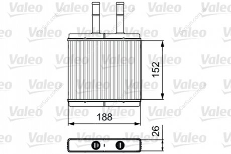 Теплообмінник, система опалення салону Valeo 812442