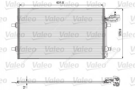 Конденсатор, система кондиціонування повітря Valeo 814323 (фото 1)