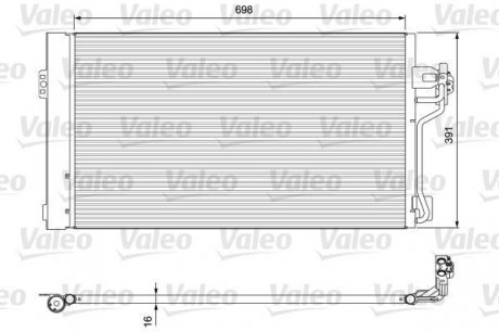 Конденсатор (радіатор) кондиціонера Valeo 814391 (фото 1)