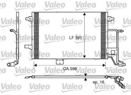 Радіатор кондиціонера Valeo 817665