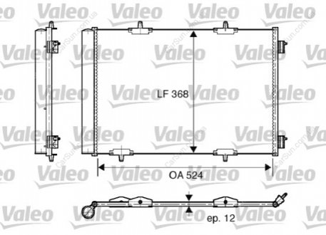 Радиатор кондиционера - (6455HG / 6455HF / 6455EK) Valeo 818015