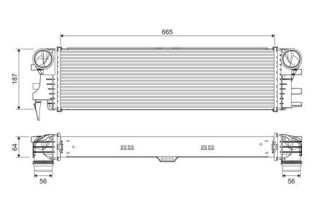 INTERCOOLER DB VITO 2,1D/2,2D Valeo 818311