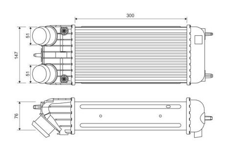 INTERCOOLER PEUGEOT 208 1.6 12- Valeo 818385