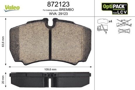 KLOCKI HAMULCOWE OPTIPACK LCV Valeo 872123