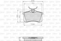 Колодки дискового тормоза Valeo 872960