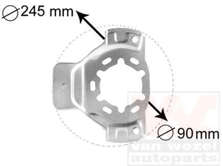 Отражатель, диск тормозного механизма Van Wezel 3742371