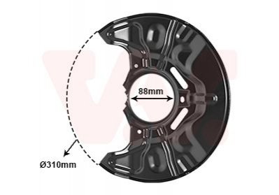 OS£ONA TARCZY HAMULCOWEJ TOYOTA Van Wezel 5307372