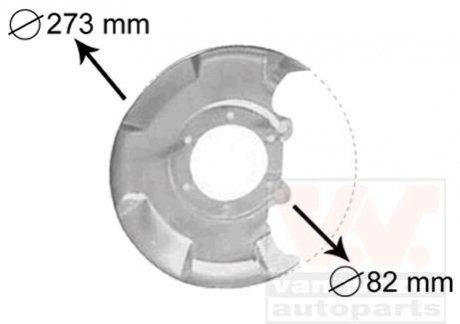 Отражатель, диск тормозного механизма Van Wezel 5810371