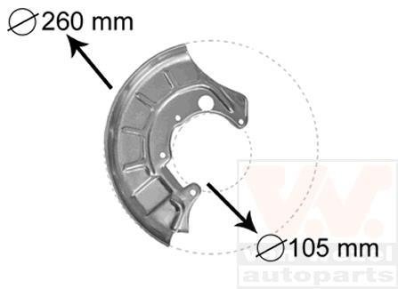 Отражатель, диск тормозного механизма Van Wezel 5812372