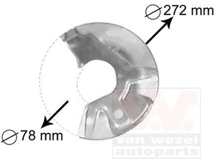 Отражатель, диск тормозного механизма Van Wezel 5823372