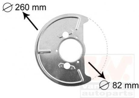 Отражатель, диск тормозного механизма Van Wezel 5870371