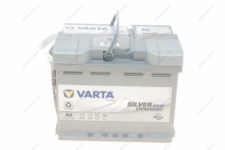 Акумуляторна батарея 60Ah/680A (242x175x190/+R/B13) (Start-Stop AGM) VARTA 560901068 J382 (фото 1)