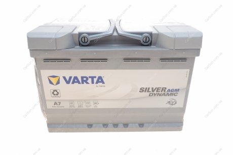 Акумуляторна батарея 72Ah/760A (278x175x190/+R/B13) (Start-Stop AGM) VARTA 570901076J382 (фото 1)