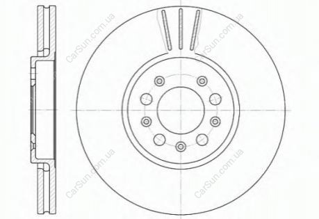 Тормозной диск - (JZW615301D / 6R0615301D / 6R0615301A) VIKA 66150022201 (фото 1)