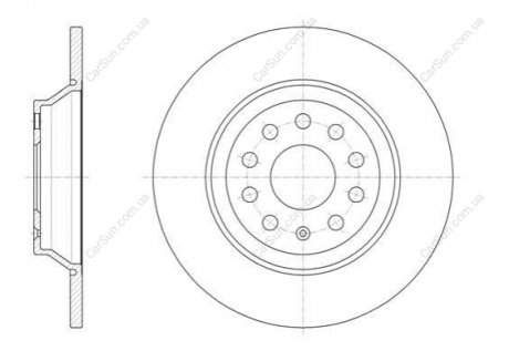 Тормозной диск - (3Q0615601A / 3Q0615601) VIKA 66151719401 (фото 1)