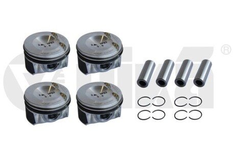 Piston complete; 2.0T; fine pin; wave ring;4PC/SET VIKA K11786201