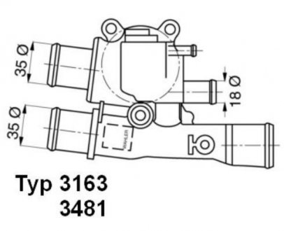 Термостат Fiat Lancia - (46776217 / 46522664) WAHLER 3163.88D