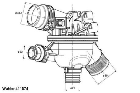 Автозапчастина WAHLER 411574.102D