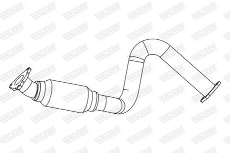 Rura wydechowa przГіd/Е›rodek (x740mm) pasuje do: OPEL MOKKA / MOKKA X 1.4/1.4LPG 06.12- WALKER 10886