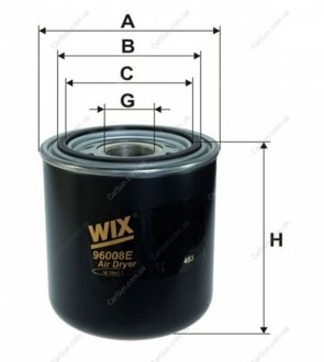 Осушитель воздуха, пневматическая система WIX FILTERS 96008E