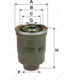 Фильтр топливный (PP 852) WIX FILTERS WF8058 (фото 1)