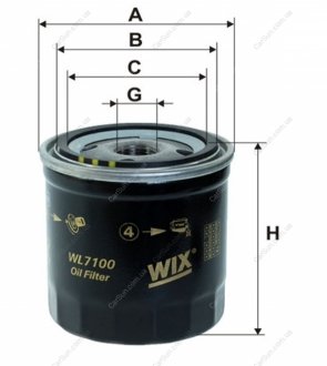 Фильтр масла WIX FILTERS WL7100 (фото 1)