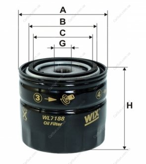 Фильтр масляный (OP 628) WIX FILTERS WL7188 (фото 1)