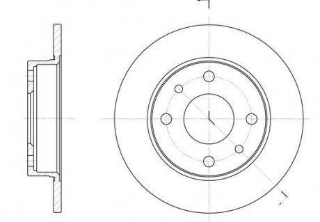 Тормозной диск, FIAT PANDA VAN (312_, 519_) 1.3 D, 199 B1.000, 15- - (7685656 / 7663495 / 7663465) WOKING D6110.00