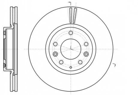 Диск тормозной Mazda 6 II / перед (кратно 2 шт.) WOKING D61235.10