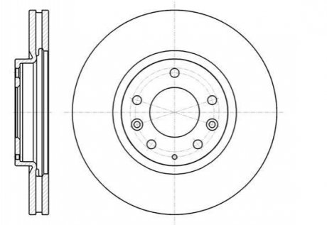 Диск тормозной Mazda CX-7 I CX-9 I / перед (кратно 2 шт.) WOKING D61236.10