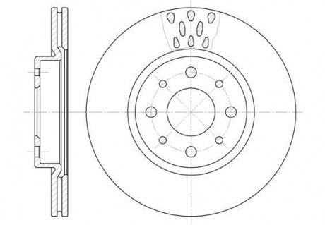 Гальмівний диск перед. Doblo 01-05 (257x20) WOKING D6189.10