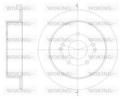 Диск гальмівний задній (кратно 2) (Remsa) Ssang Yong Korando 10> (D62096.00) WOKING D6209600