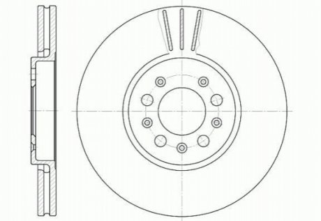Диск тормозной VAG Fabia I II Octavia I Rapid Roomster / перед (кратно 2 шт.) WOKING D6544.10 (фото 1)