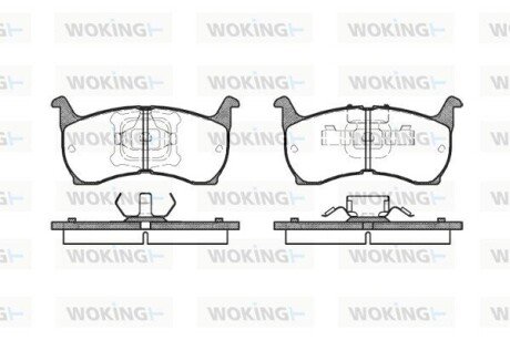 Колодки тормозные WOKING P0643.00