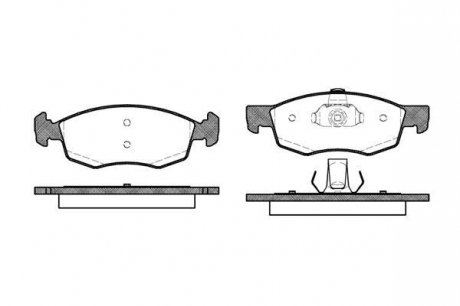 Колодки тормозные дисковые передние, (тип ATE), FIAT Doblo, 01-05 - (77363496 / 77362205) WOKING P0723.30