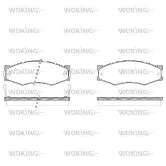 Колодки гальмівні WOKING P0843.02