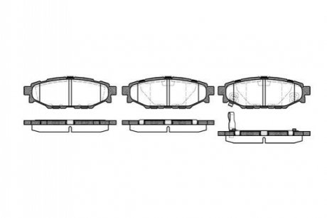 Колодки тормозные дисковые задние Subaru Forester (sh) 2.0 08-,Subaru Forester (WOKING P1036301 (фото 1)