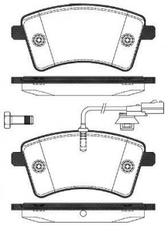 Колодки тормозные дисковые передние Renault Kangoo be bop 1.5 09-,Renault Kangoo WOKING P12513.01 (фото 1)