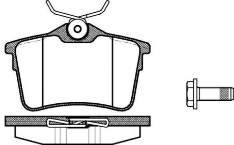 Колодки тормозные дисковые, задние, (тип Girling) 08- - (425429 / 425415 / 425414) WOKING P12823.00 (фото 1)