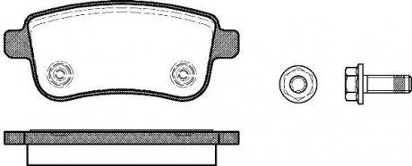 Комплект тормозных колодок, дисковый тормоз - (440604694R / 440603734R / 440601416R) WOKING P12873.00