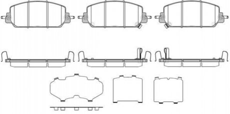 Колодки тормозные дисковые Honda CR-V 2,4i 17> / перед (P14083.22) WOKING P1408322 (фото 1)