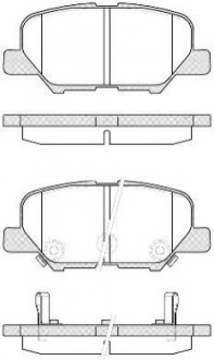 Колодки тормозные дисковые задние Citroen C4 aircross 1.6 10-,Citroen C4 aircros WOKING P1436302