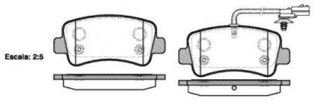 Комплект тормозных колодок, дисковый тормоз - (93167662 / 4420066 / 440601147R) WOKING P15393.01 (фото 1)