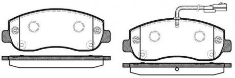 Колодки тормозные дисковые передние, RENAULT Master/Movano, 10- - (93167551 / 4419950 / 410604386R) WOKING P15493.01 (фото 1)