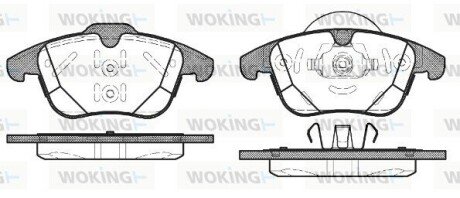 Колодки дискового тормоза WOKING P1582300