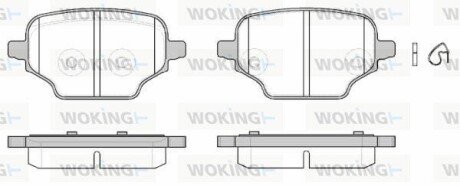 Комплект гальмівних колодок WOKING P1937300